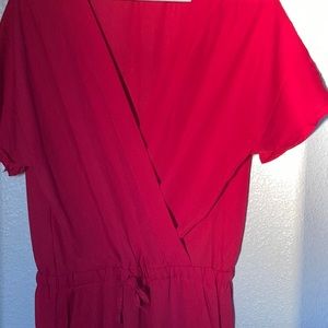 Red jumpsuit